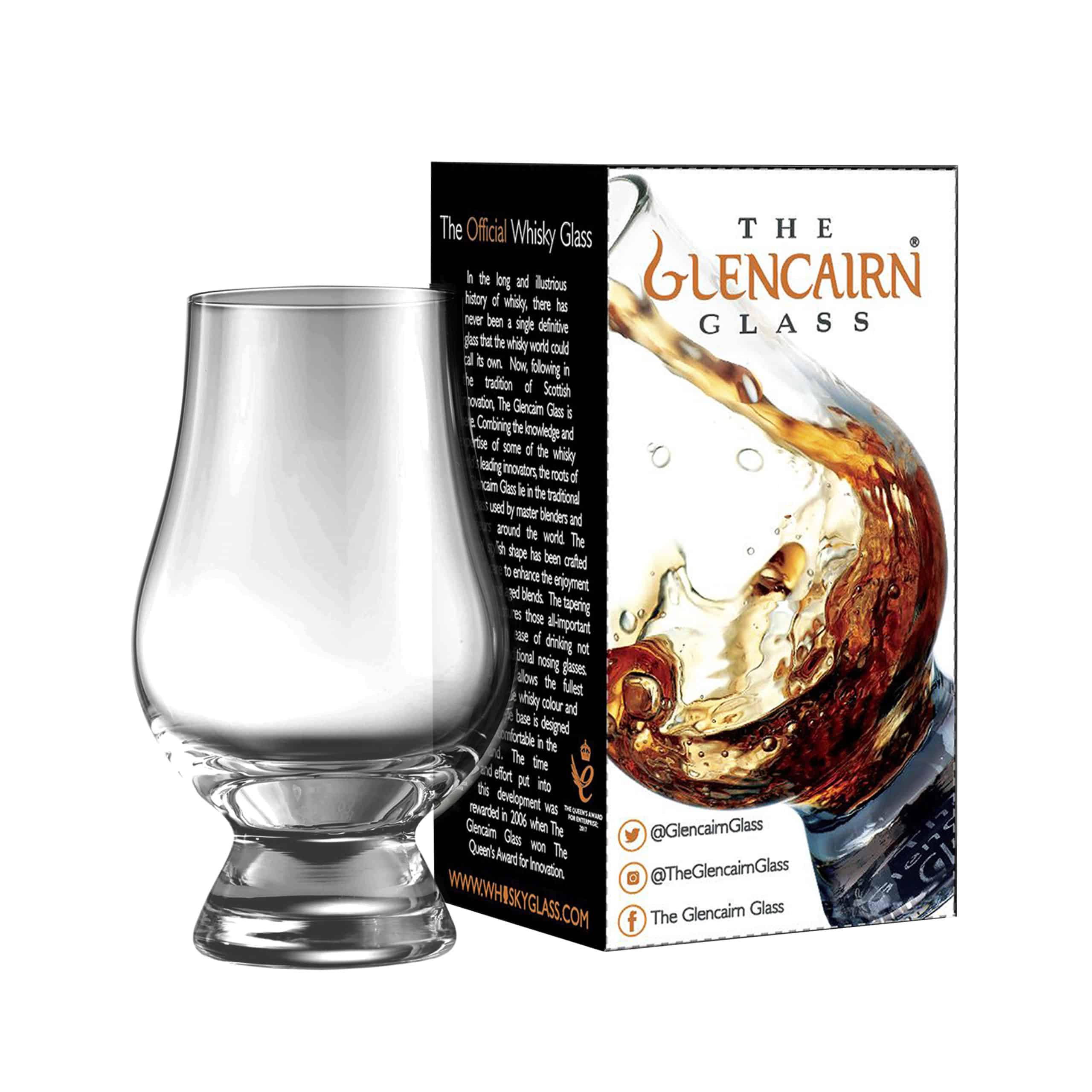 Glencairn Scotch Whisky Glass Engraved Set of 2 m30glen 