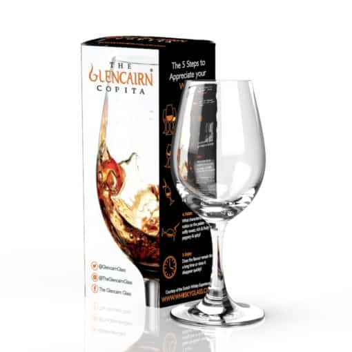 Glencairn Crystal <strong>The official Glencairn Glass but HUGE!</strong> Measuring at a height of 12 inches, the <a href="https://glencairn.co.uk/product/glencairn-glass/">Glencairn Glass</a> Trophy is a fun decoration that can be used as for prizing giving, displaying on your whisky shelf or as a special gift to a whisky lover. Supplied in a white cardboard box.