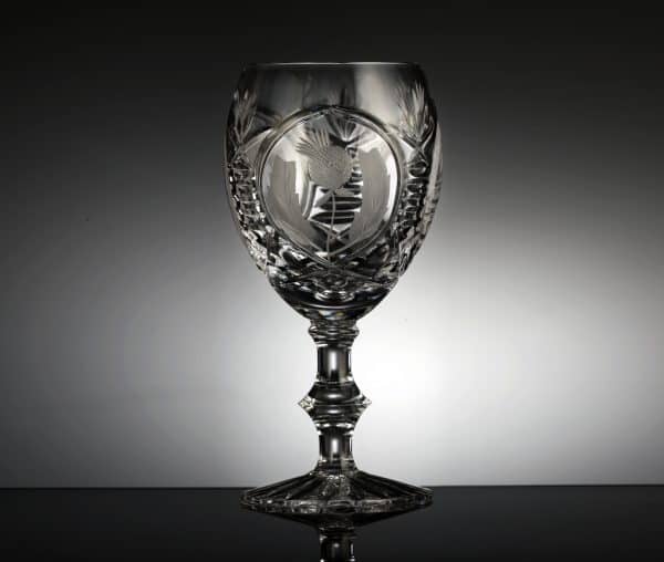Bothwell Goblet with 2 Thistle Cut