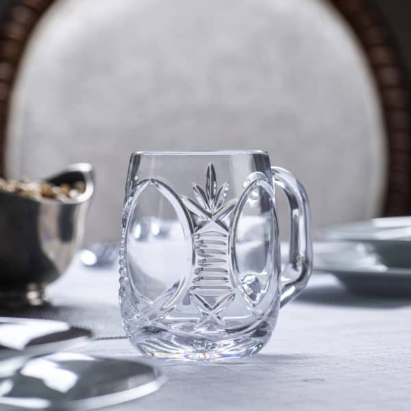 Glencairn Crystal The <a href="https://glencairn.co.uk/product-category/collections/bothwell">Bothwell</a> collection features an incredibly traditional yet elegant hand cut pattern on high quality mouthblown crystal and was the first glassware range to emerge during the early days of Glencairn Crystal. The beer tankard features three blank panels around the glass with the option for personalised crystal engraving on just <strong>one</strong> of these panels. Supplied in a luxurious gift box lined with navy satin, the crystal tankard is great for gifting to a beer drinker. If a half-pint is a tad too small, have a look at the <a href="https://glencairn.co.uk/product/bothwell-pint-beer-tankard">Bothwell Pint Beer Tankard</a>!