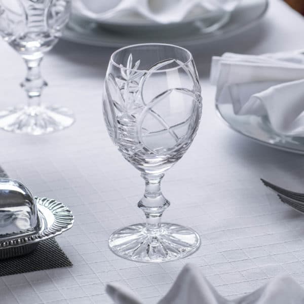 Glencairn Crystal The <a href="https://glencairn.co.uk/product-category/collections/montrose/">Bothwell</a> collection features an incredibly traditional yet elegant handcut pattern on high quality mouthblown crystal and was the first glassware range to emerge during the early days of Glencairn Crystal. The<a href="https://glencairn.co.uk/product/bothwell-goblet"> Bothwell Wine Goblet</a> has three blank panels around the glass with the option for personalised crystal engraving on <strong>one</strong> of them. Supplied in a gift carton, the goblet is a lovely gift for those who like to drink their wine from a sturdy old-fashioned glass. If you're looking for an extra special wine gift, upgrade to a <a href="https://glencairn.co.uk/product/bothwell-wine-gift-set-of-2">beautiful gift set of two goblets</a>.