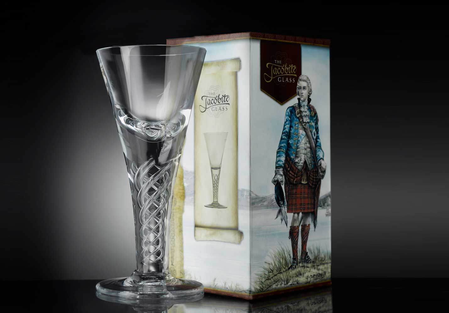 Jakobiten Kristall Weinglas von Glencairn Crystal in Schot The Jacobite Goblet