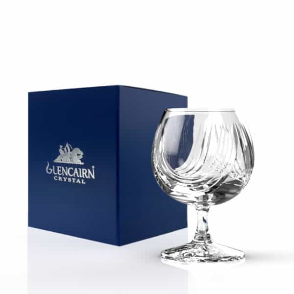 Glencairn Crystal Part of our <a href="https://glencairn.co.uk/product-category/product-type/brandy/">crystal brandy glasses</a> range. Our beautifully hand cut Montrose suite features sweeping cuts on the glassware inspired by the folds of the Scottish kilt. The Montrose Glass is supplied in a premium navy gift carton, perfect for gifting to a brandy drinker, or why not upgrade to a <a href="https://glencairn.co.uk/product/montrose-brandy-gift-set-of-2">luxurious brandy glass gift set of two</a> for extra special occasions.