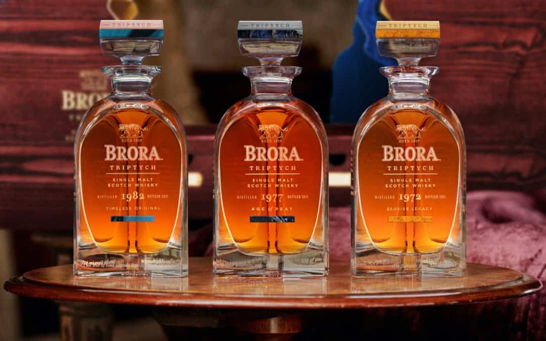 Diageo releases £30,000 Brora Triptych rare whisky collection in handcrafted Glencairn Crystal decanters