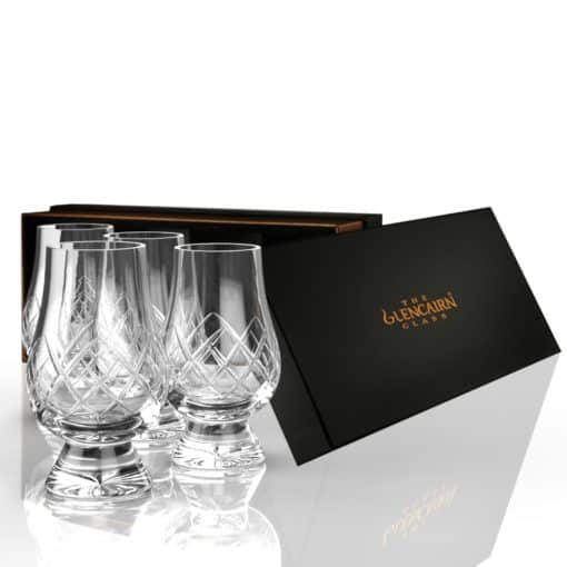 Cut Glencairn Glass | Cut crystal whisky glasses gift set of 4