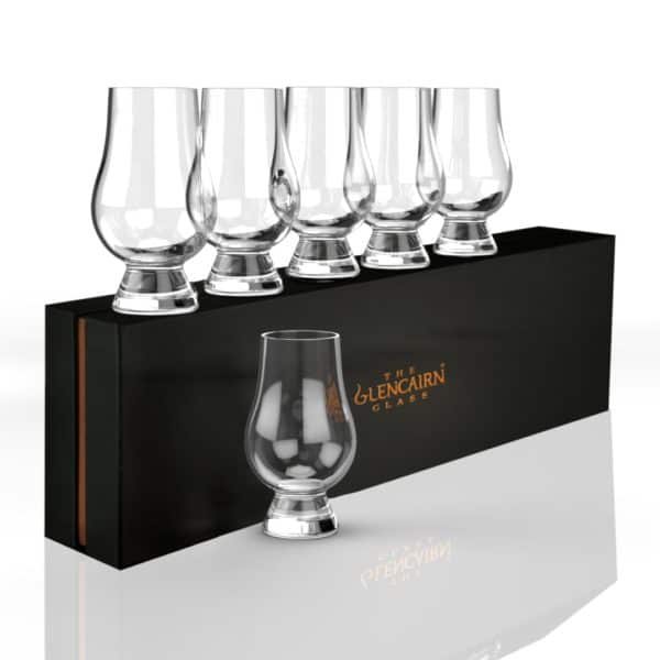 Glencairn Crystal Drink your dram from the official glass for whisky - the <a href="https://glencairn.co.uk/product/glencairn-glass/">Glencairn Glass</a>! The wide crystal bowl allows for the fullest appreciation of the whisky’s colour and the tapering mouth of the glass captures and focuses the aroma on the nose. Supplied in a luxury black gift box lined with black satin, these glasses perfect for gifting to a whisky lover.