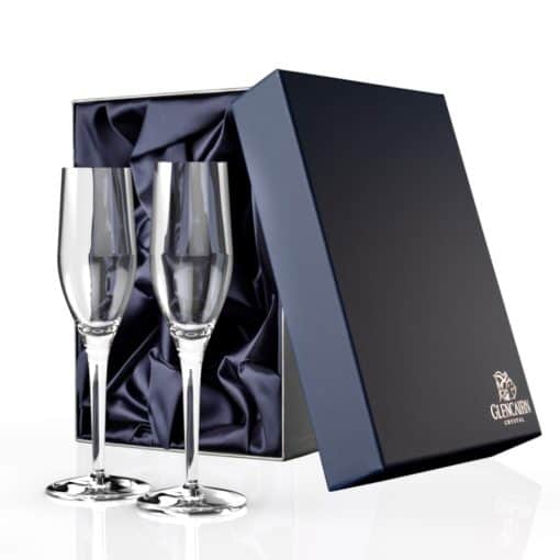 Jura Champagne Flute | Set of 2 Champagne Flutes | Glencairn Crystal