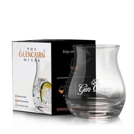 Glencairn Mixer with gin queen engraving | Crystal Glassware | perfect for gin lovers