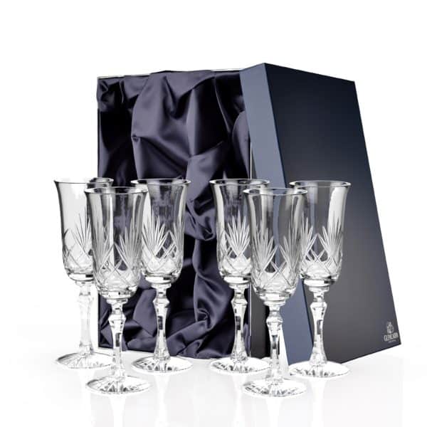 Edinburgh Champagne Flute Set of 6 | Traditional cut crystal