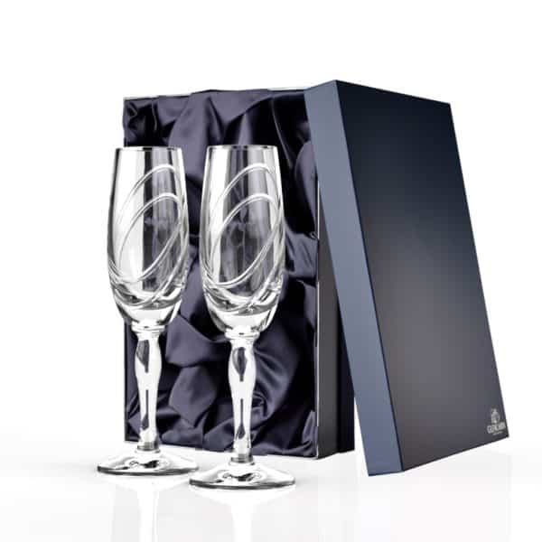 Glasgow Champagne Flutes set of 2 | Available for personalisation