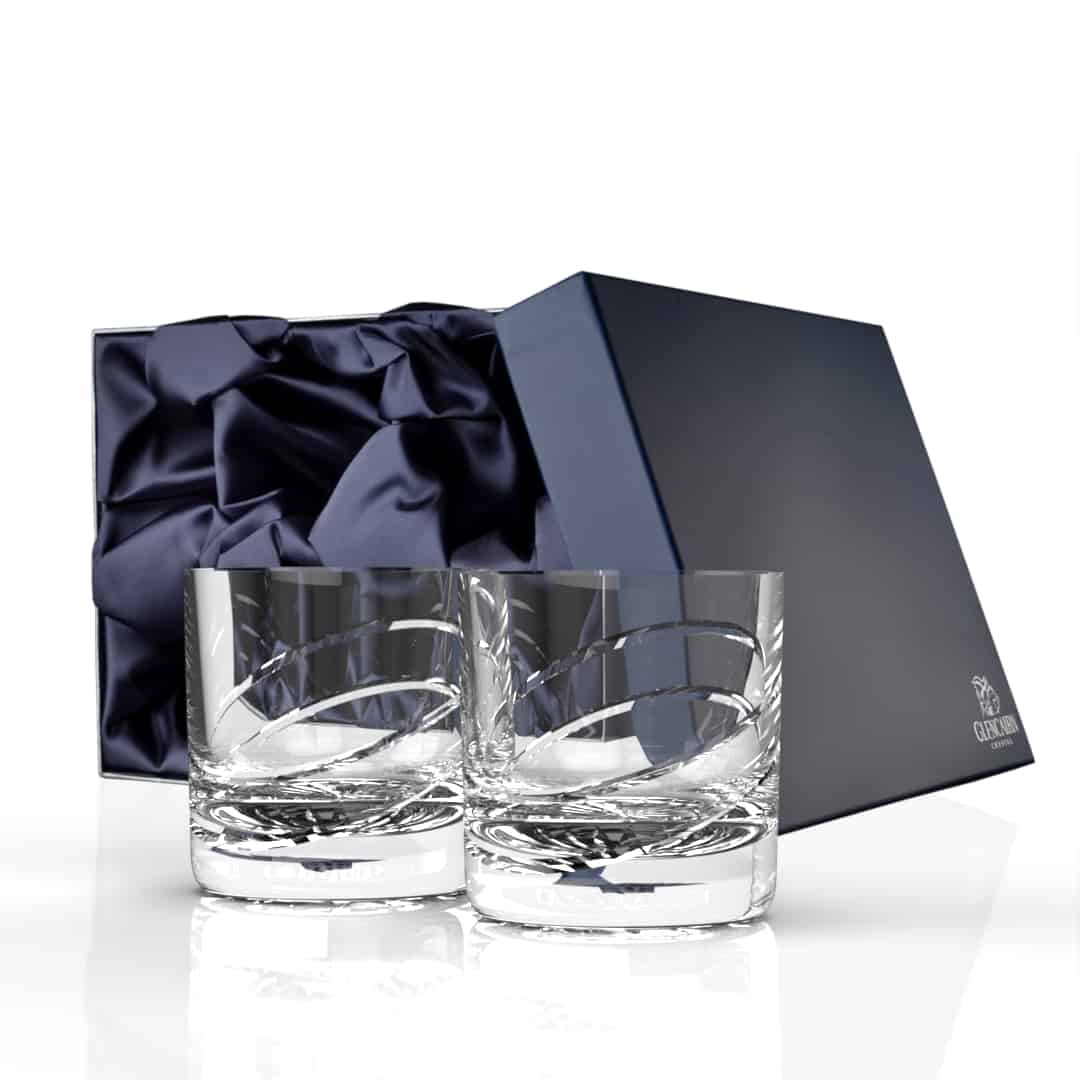 The Glencairn Official Cut Crystal Whisky Glass - Set of 2 (Travel Case)