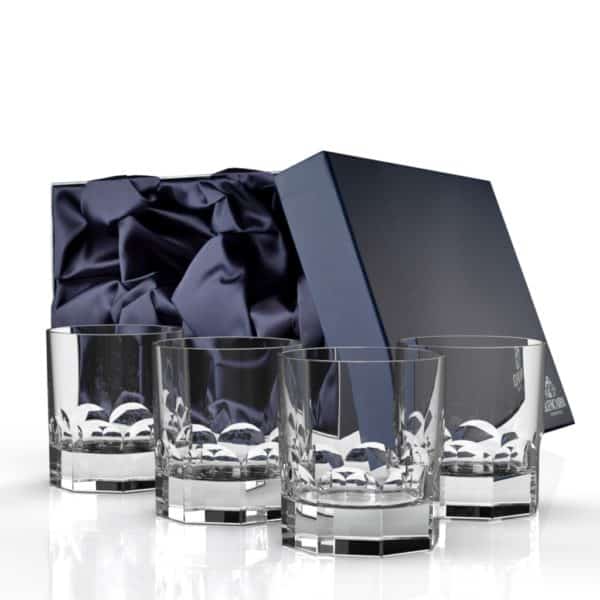 Lewis Whisky Tumbler Set of 4 | Whisky Gift Set for him
