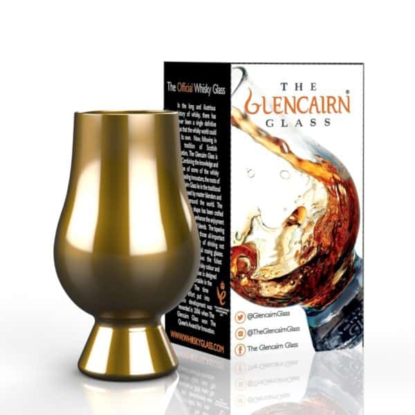 Glencairn Crystal The world's favourite whisky glass… in gold! Specially designed for blind whisky tastings, the Gold <a href="https://glencairn.co.uk/product/glencairn-glass/">Glencairn Glass</a> hides the colour of the spirit allowing for a heightened sensory experience. Supplied in a gift carton, this blind whisky tasting glass is perfect for gifting. <strong>Please note:</strong> this glass is not available for engraving.