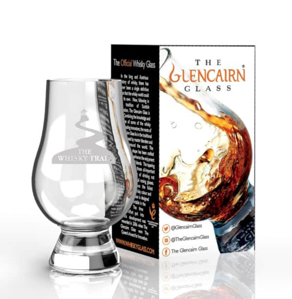 Glencairn Glass engraved with the whisky trail design | Stocking fillers
